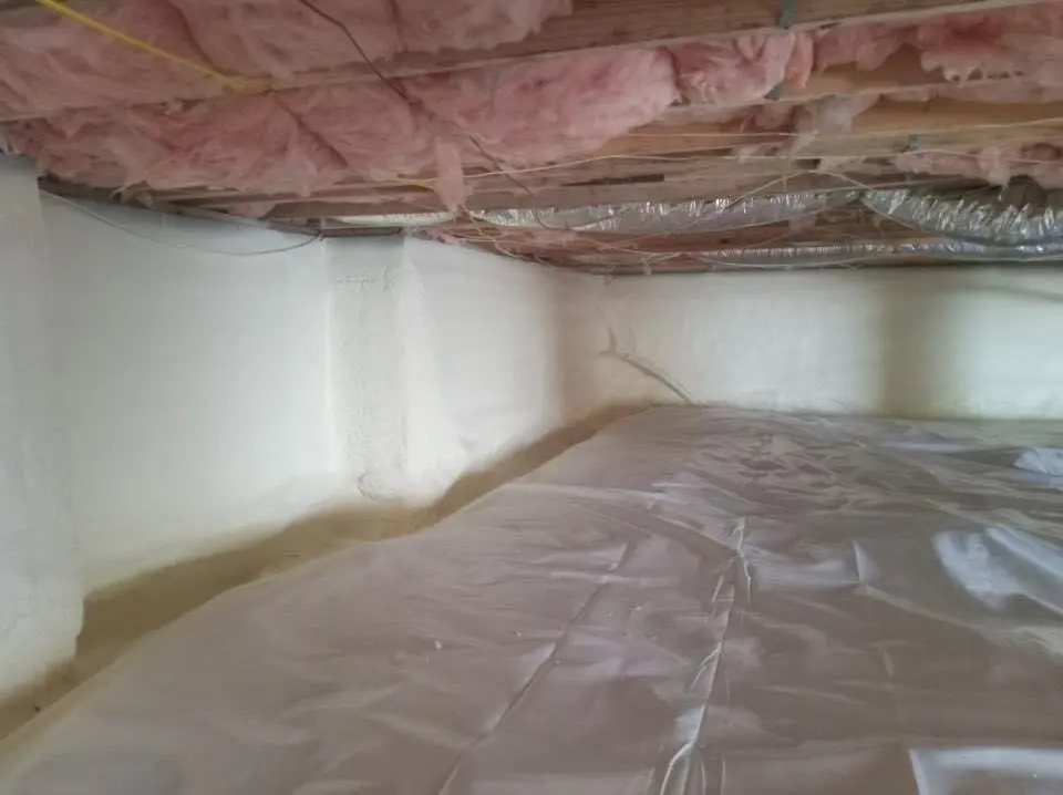 Crawl space encapsulation with closed-cell spray foam for Spray Foam Roofing in Reading